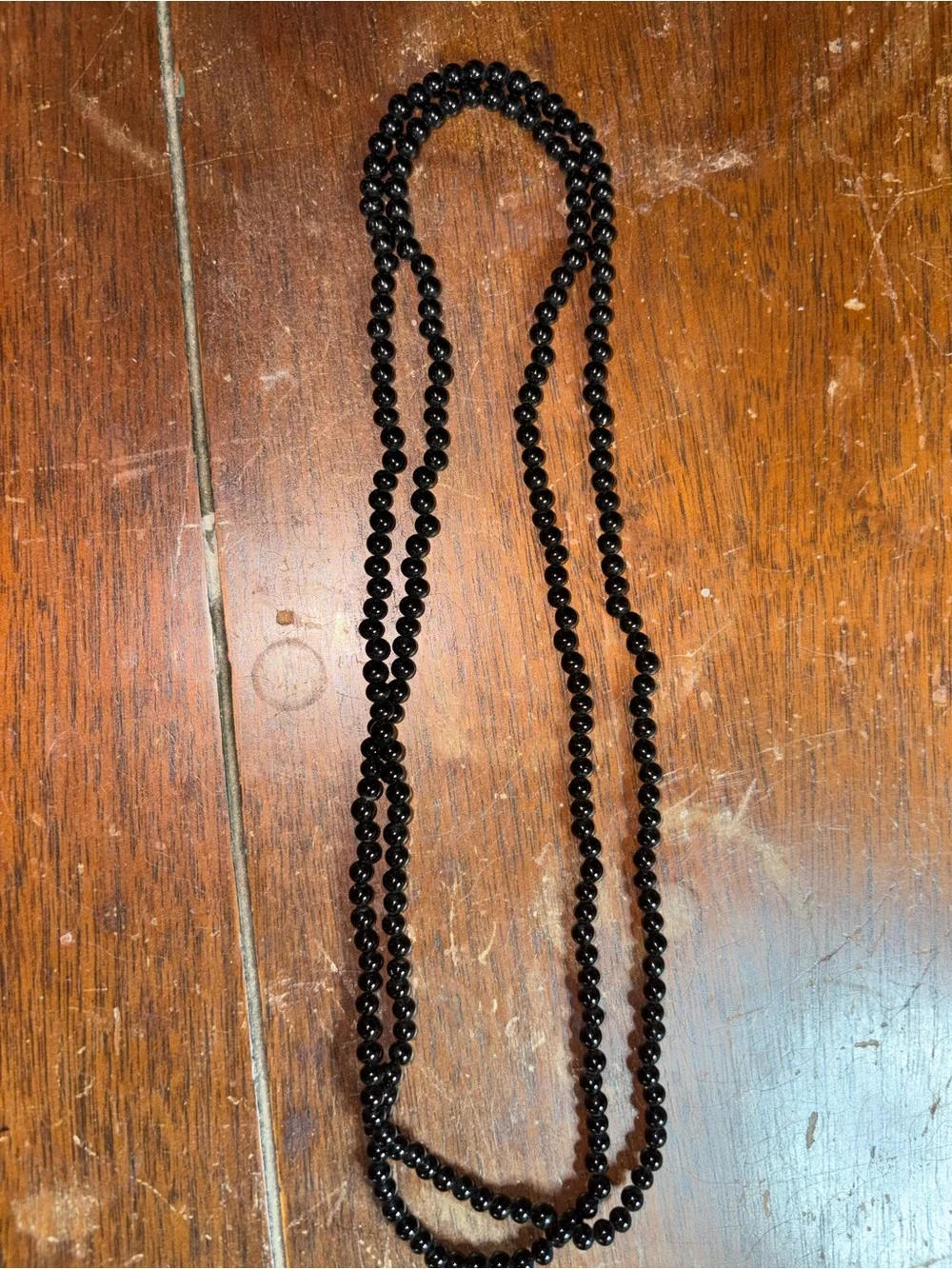Black Beaded Long Necklace - Women Accessories